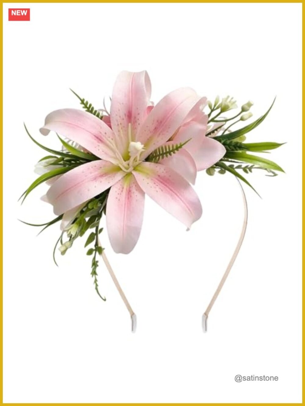 Hawaiian Flower Crown Headbands, Pink Orchid Floral Headpiece